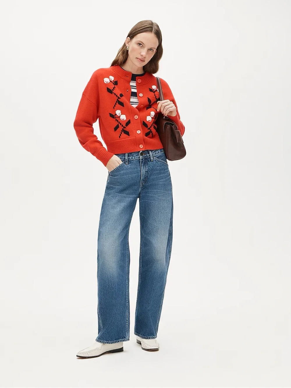 J CREW Zoe barrel jean in Woodside Wash Size 32 NWT $158 CS192
